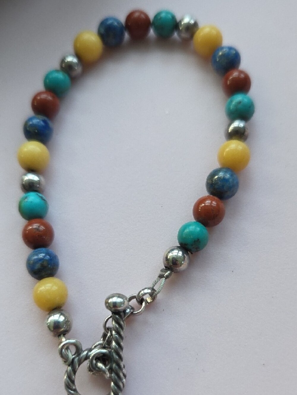 Carolyn Pollack Sterling Silver Mountain Pendant Bracelet With Colored Stones - Picture 5 of 5